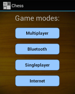 Screenshot of application Chess